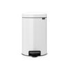 KIB452 Корзина 12л BRABANTIA с педалью металл белая