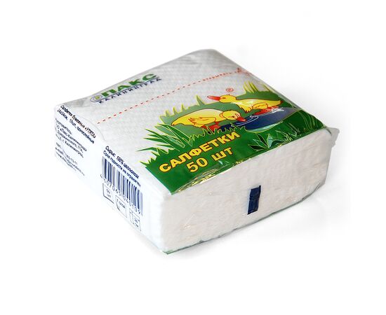 UC50 Салфетки "Утята" 24*24 белые 50шт 1/90