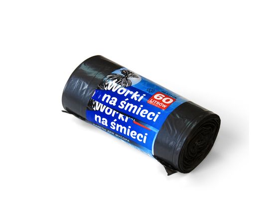 U27 Мешки для мусора ECOBAG 60л черные 20шт LD 60*80 1/20