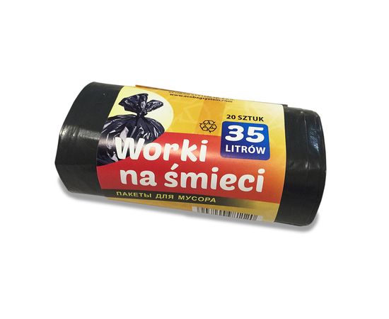 U26 мешки для мусора ECOBAG 35л черн 20шт LD 1/30
